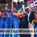 T20 World Cup Winners List