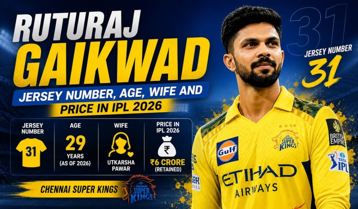 Ruturaj Gaikwad Jersey Number, Age, Wife and Price in IPL 2026