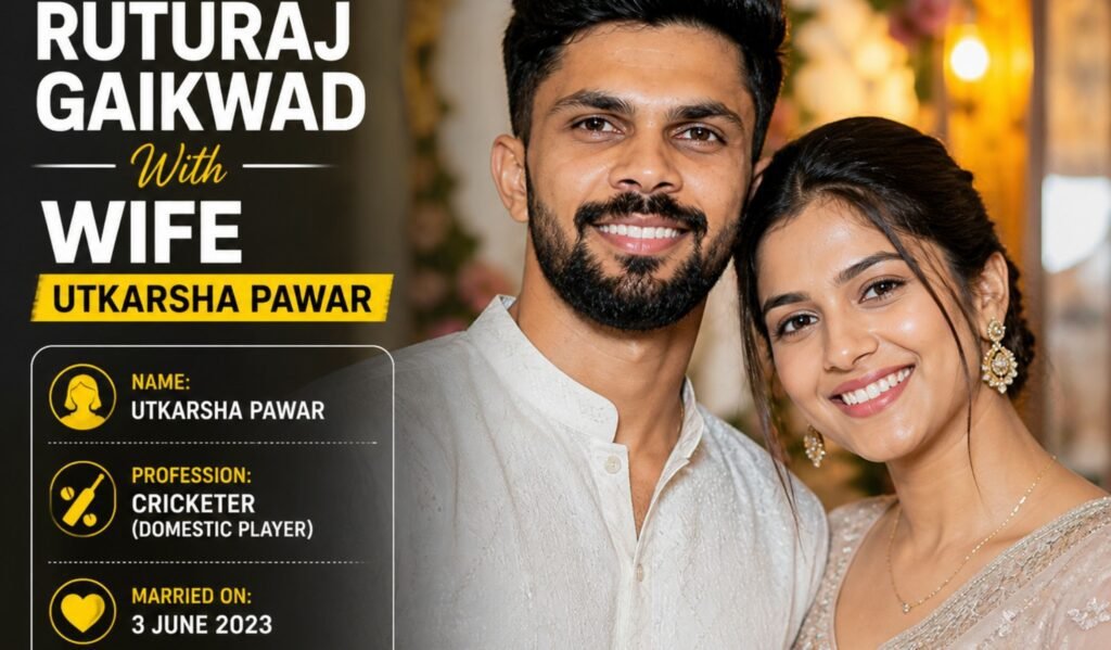 Ruturaj Gaikwad wife: Ruturaj Gaikwad With his wife Utkarsha Pawar