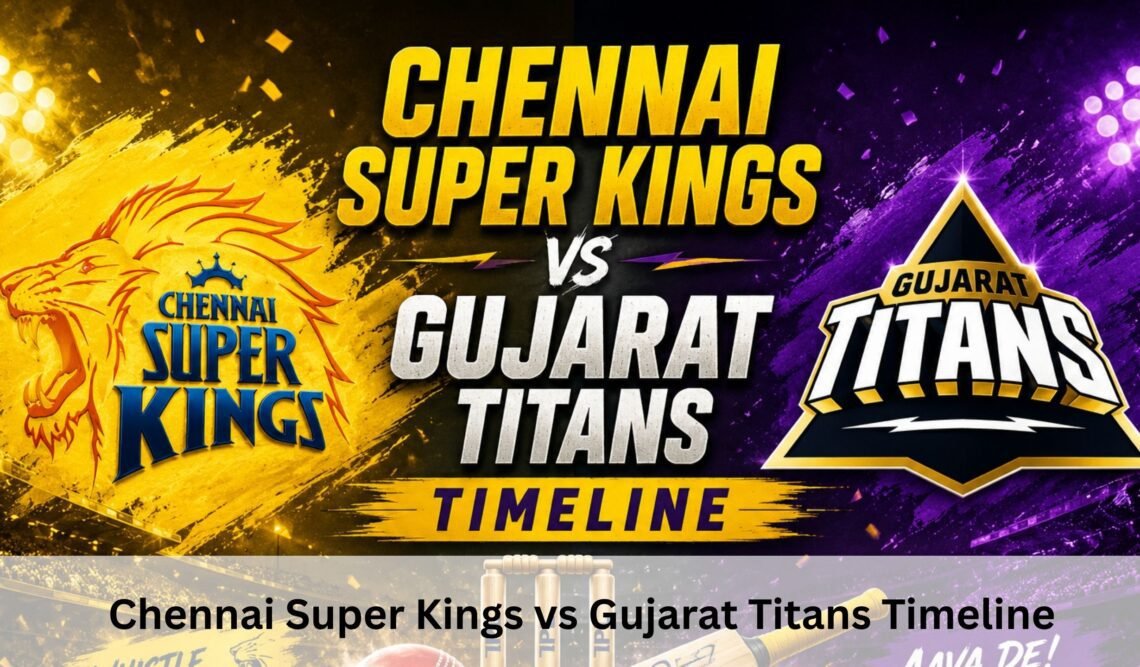 Chennai Super Kings vs Gujarat Titans Timeline