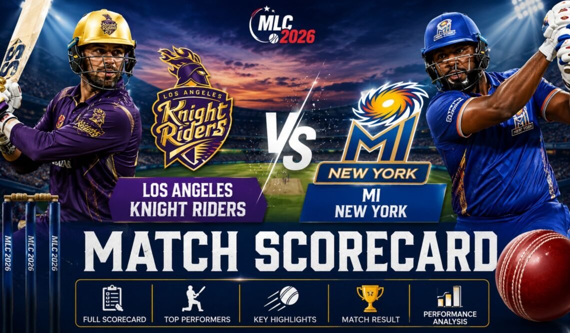 MI New York vs Los Angeles Knight Riders Match Scorecard
