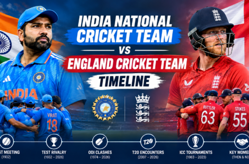 England Cricket Team vs India National Cricket Team Timeline